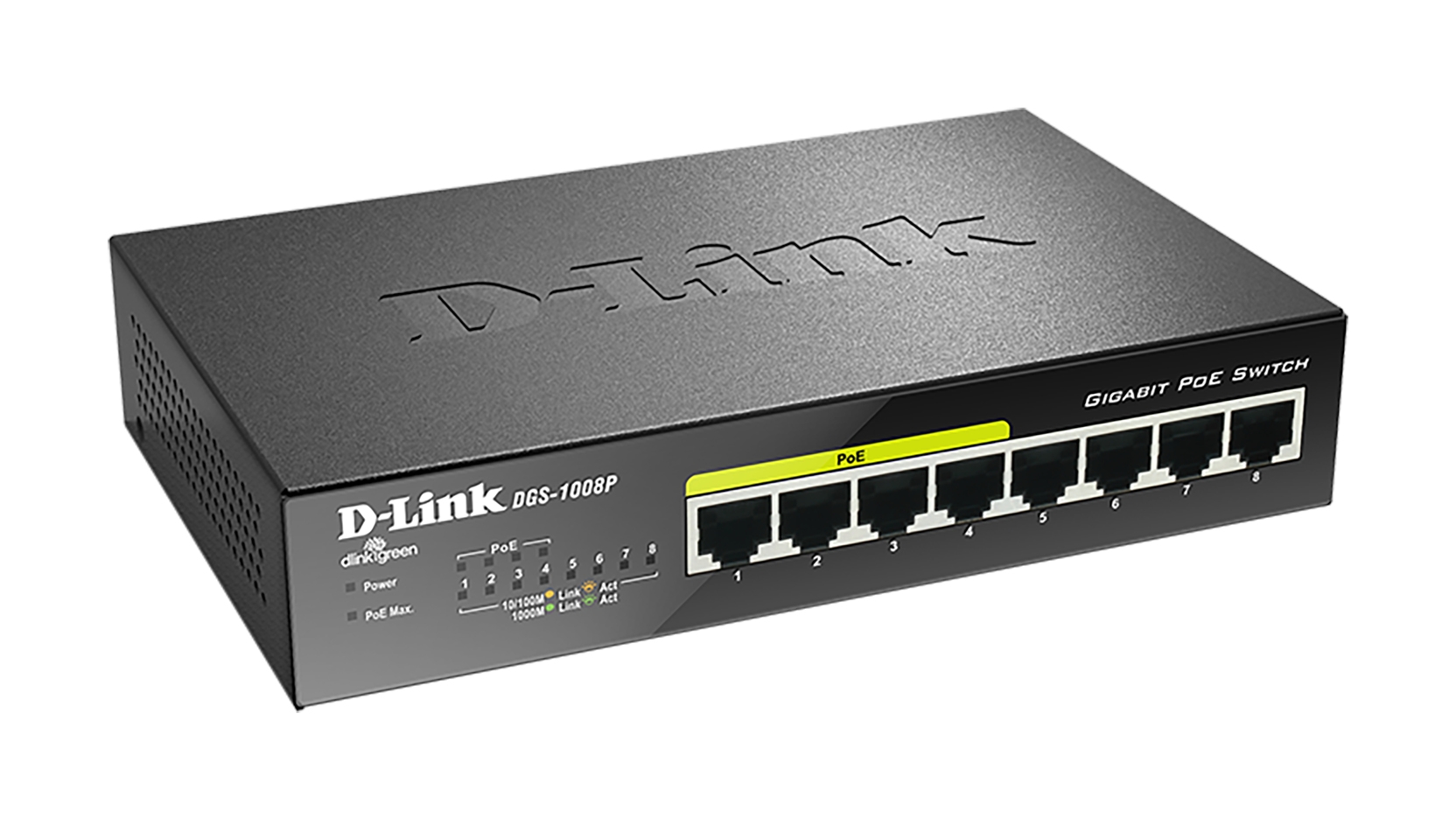 D-Link DGS-1008P/E (8x 10/100/1000Mbps)
