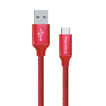 ColorWay USB-C - USB 1 m USB 2.0 Czerwony