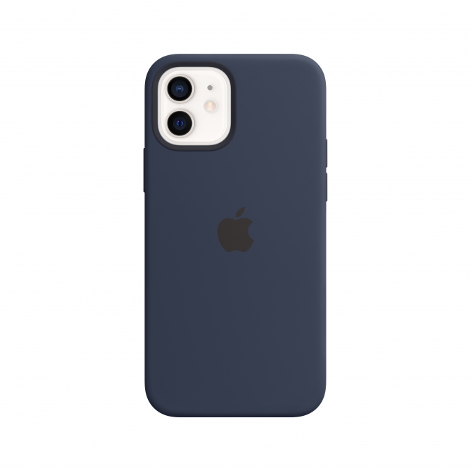 Apple iPhone 12 12 Pro Silicone Case with MagSafe - Deep Navy