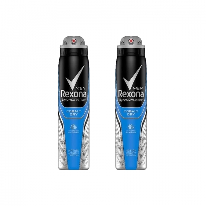 ZESTAW 2X REXONA Men Cobalt Dry Antyperspirant w sprayu dla mężczyzn 250 ml