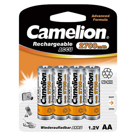 Camelion AA HR6  2700 mAh  Rechargeable Batteries Ni-MH  4 pc(s)
