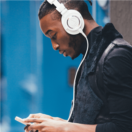 Audio Technica Headphones ATH-M50XWH 3.5mm (1 8 inch)  Headband On-Ear  White