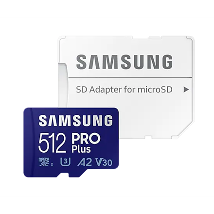Samsung Pro Plus 512GB MicroSDXC class 10 SD adapter