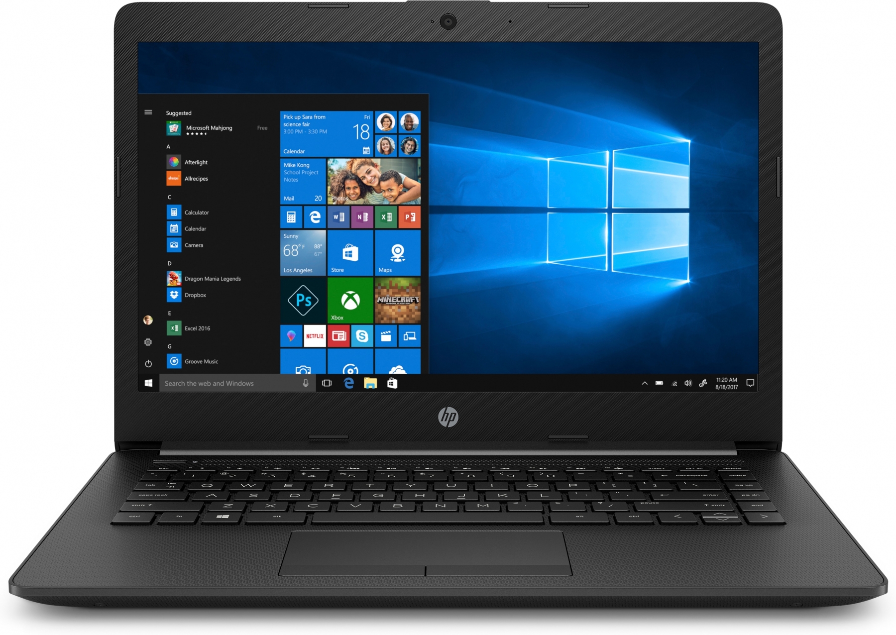 HP 14-ck0083no i3-7020U 14"FHD AG 220nit SVA 12GB DDR4 SSD256 HD620 BT LAN 41Wh CamHD Win10 2Y