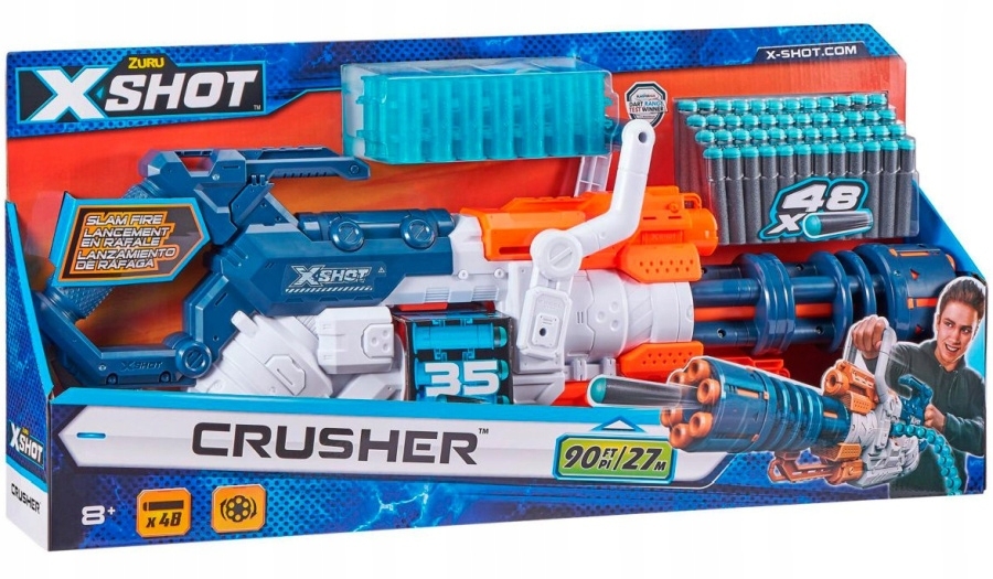 Zuru X-Shot Crusher Minigun Wyrzutnia do Strzałek