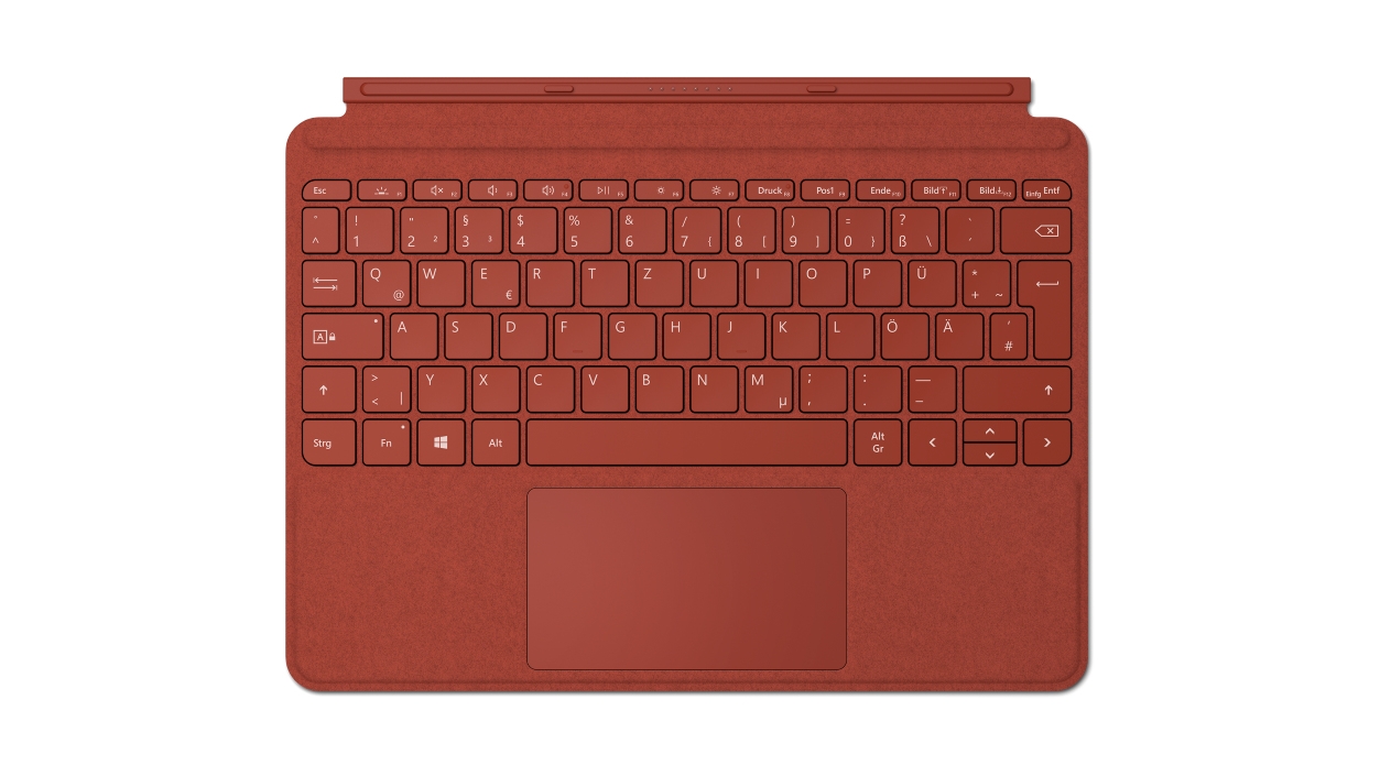 Microsoft Surface Go2 Go3 Signature Type Cover Red
