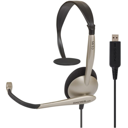 Koss Headphones CS95 USB Wired  On-Ear  Microphone  USB Type-A  Black Gold
