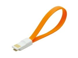 Logilink CU0088 USB Cable magnetic AM to Micro BM orange
