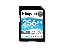 KINGSTON 256GB SDXC Canvas Go Plus 170R C10 UHS-I U3 V30