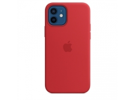 Apple iPhone 12 12 Pro Silicone Case with MagSafe Red
