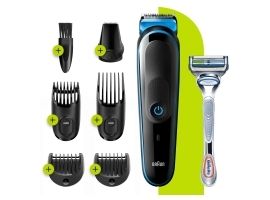 Braun Trimmer MGK3242 Beard & hair trimmer  Wet & Dry  Black Blue  Cordless