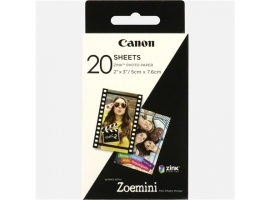 Canon 20 sheets ZP-2030 Photo Paper  White  5 x 7.6 cm