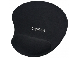 Mousepad with Gel Wrist Rest Support  Logilink ID0027 Black