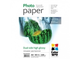 ColorWay High Glossy dual-side Photo Paper  50 sheets  A4  220 g m²