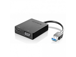 Lenovo Universal USB 3.0 to VGA HDMI Black Adapter