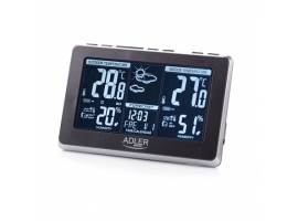 Adler Weather station AD 1175 Black  White Digital Display  Remote Sensor
