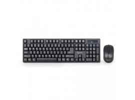 Gembird Keyboard and mouse KBS-W-01  Desktop set  Wireless  Keyboard layout US  Black  Mouse included  English  Numeric keypad  390 g