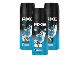 ZESTAW 3x Axe Ice Chill Dezodorant Spray dla Mężczyzn 150 ml 