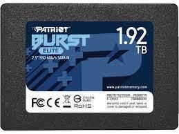 SSD PATRIOT Burst Elite 1.92TB SATA 3.0 3D NAND Write speed 320 MBytes sec|