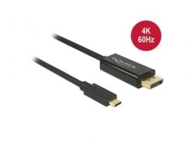 Delock Kabel USB-C -> DisplayPort M M 1m (tryb alternatywny DP) 4K 60Hz czarny 
