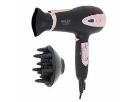 Adler Hair Dryer AD 2248b ION 2200 W Number of temperature settings 3 Ionic function Diffuser nozzle Black Pink