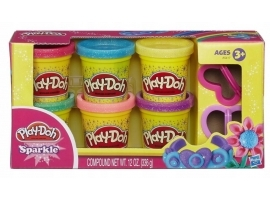 Hasbro Play-Doh Ciastolina Brokatowa Zestaw 6 tub 