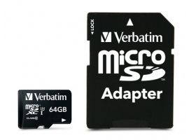 Verbatim microSDXC Pro      64GB Class 10 UHS-I incl Adapter