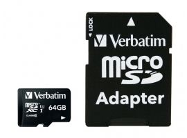 Verbatim microSDXC          64GB Class 10 UHS-I incl Adapter