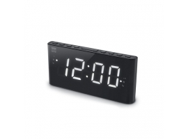 New-One Alarm function  CR136  Dual Alarm Clock Radio PLL  Black