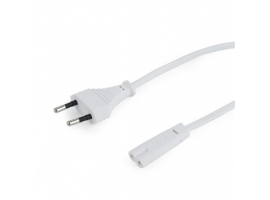 Gembird Power cord  1.8 m White  EU input 2 pin plug