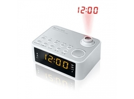 Muse Clock radio  M-178PW White  0.9 inch amber LED  with dimmer