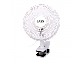Adler Fan with clip  AD 7301 Table Fan  Number of speeds 2  30 W  Diameter 15 cm  White