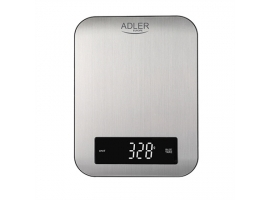 Adler Kitchen scale AD 3174	 Maximum weight (capacity) 10 kg  Graduation 1 g  Display type LED  Inox