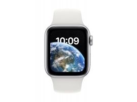 Apple Watch SE2 (2022) GPS 40mm Silver Aluminium z Sport Band White