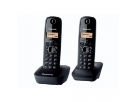 Panasonic Cordless KX-TG1612FXH Black  Caller ID  Wireless connection  Phonebook capacity 50 entries  Built-in display  Conference call
