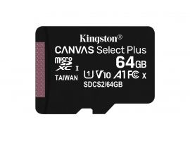 Kingston Flash Card inkl. SD-Adapter CANVAS Select Plus - microSDHC UHS-I - 64 GB - 3 Pack