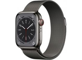 Apple Watch Series 8 GPS+Cellular 45mm Graphite Stainless Case z Milanese Band Graphite