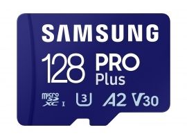 Samsung Pro Plus 128GB MicroSD Card + SD Adapter Blue