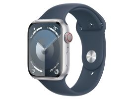 Apple Watch Series 9 GPS+Cellular 45mm Srebrny Aluminium Storm Blue Sport Band S/M