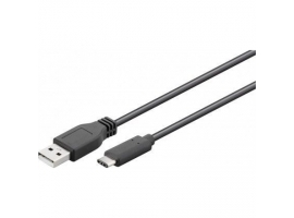 Goobay USB 2.0 cable USB-C male USB 2.0 male (type A) 0.5 m Black