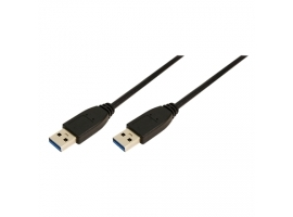 Logilink CU0038 USB cable  USB 3.0 (TypeA) male USB 3.0 (TypeA) male 1m Black