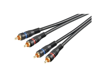 Goobay 50032 Stereo RCA cable 2x RCA double shielded 1.5 m