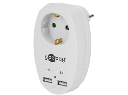 Goobay 40885 16 A safety socket with 2 USB ports