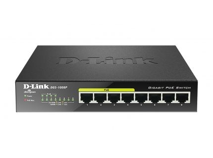 D-Link DGS-1008P/E (8x 10/100/1000Mbps)