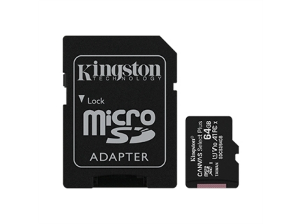 Kingston Canvas Select+ UHS-I 64GB MSDXC + Adapter