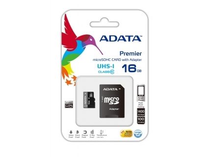 ADATA Premier microSDHC UHS-I U1 Class10 16GB MicroSDHC Class 10
